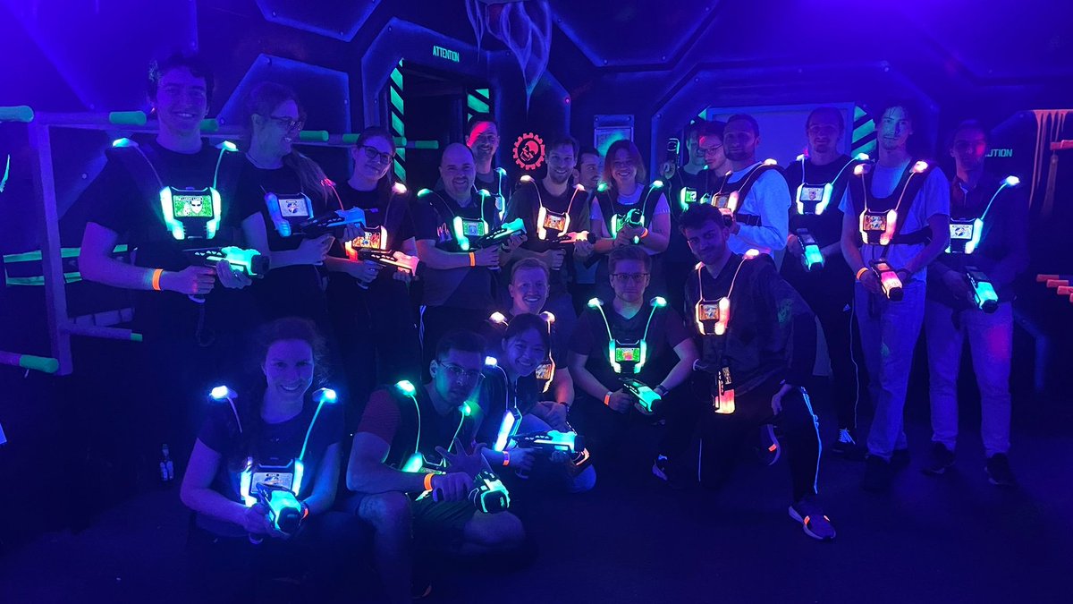 Embark on a laser tag adventure with our dynamic crew! 🎯 Bonding, strategizing, and dodging lasers - all in the name of team-building fun. 😌 Let the games begin!  🔫🤝 #LaserTag #ScienceMeetsAdventure