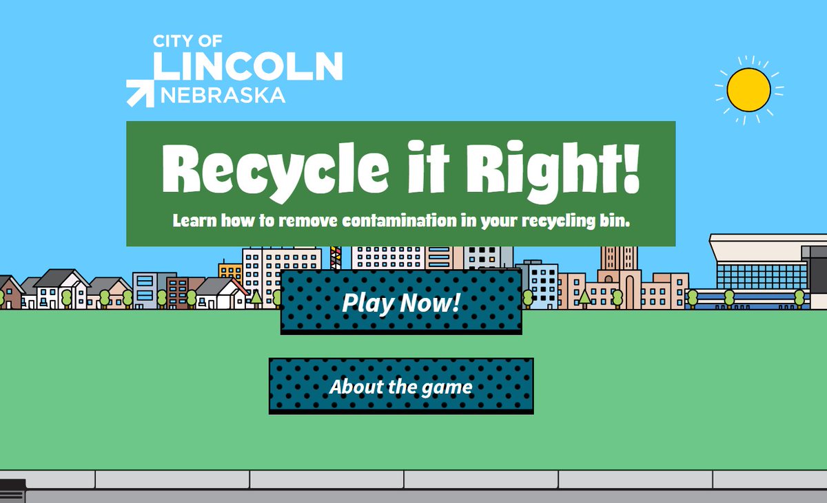 HuskerRefuse's tweet photo. Learning to recycle can be FUN!

The city of Lincoln has so many great resources about refuse, yard waste and recycling ♻

Play GAMES to learn about taking care of our environment - check out the link to see if you are a recycle superstar: https://t.co/9CIRYOXQTa https://t.co/dPbTGQ1msl