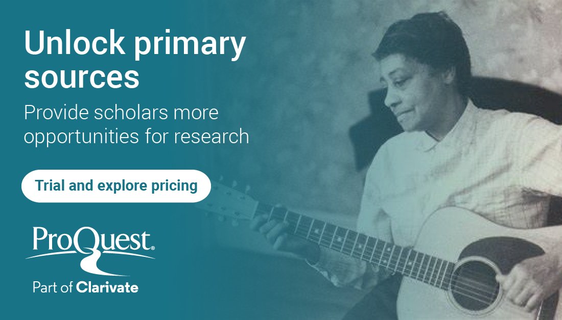 Enhance research opportunities with rare primary sources for your library. Request your free trial here: discover.clarivate.com/Unlock_Primary…