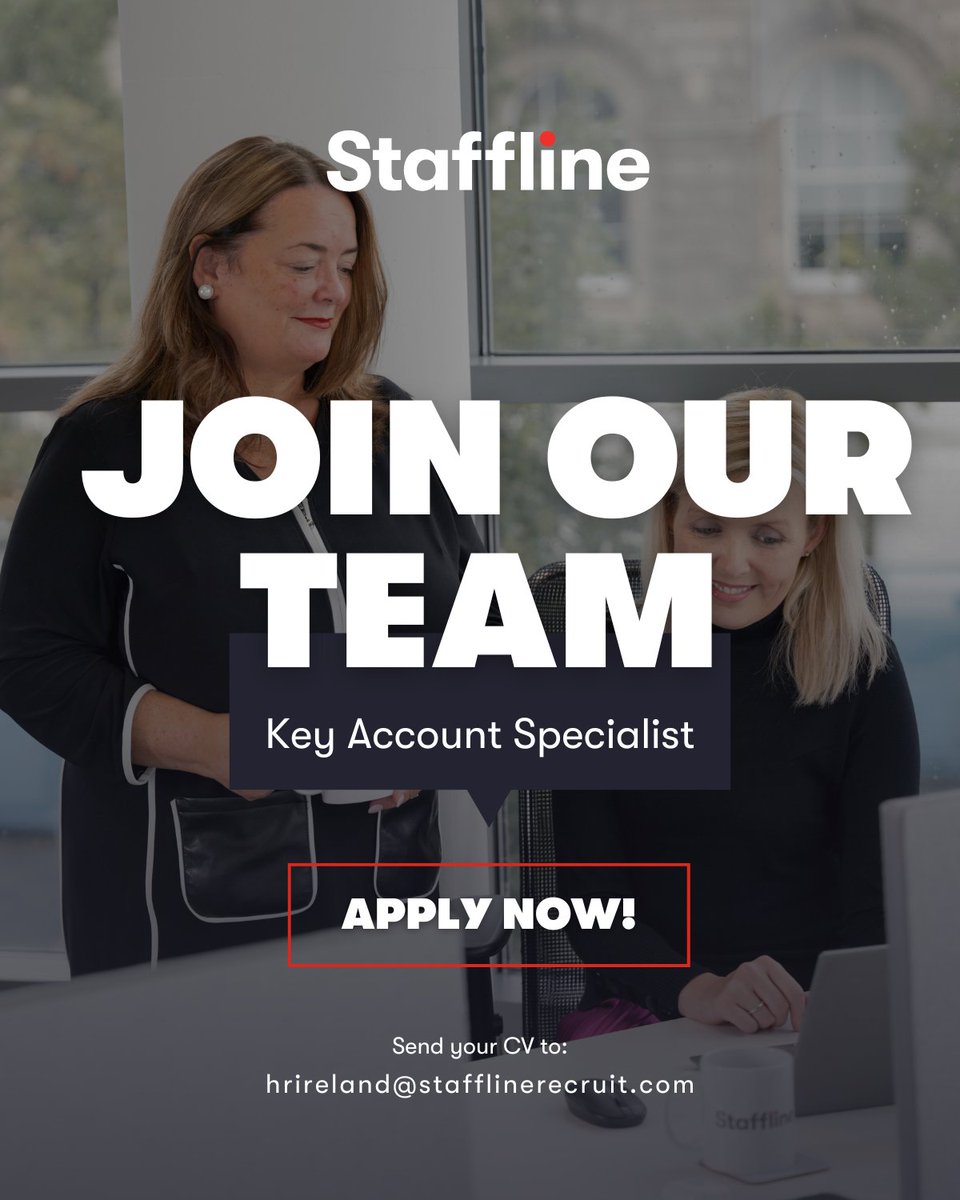 🌟Join us in Derry/Londonderry as a Key Account Specialist! 🔑Dive into a pivotal position overseeing and enhancing our public sector recruitment offerings. 💼Start your journey with us. Apply now! 🔗stafflinerecruit.com/job/key-accoun… 🚀#JoinOurTeam #PublicSector #CareerGrowth