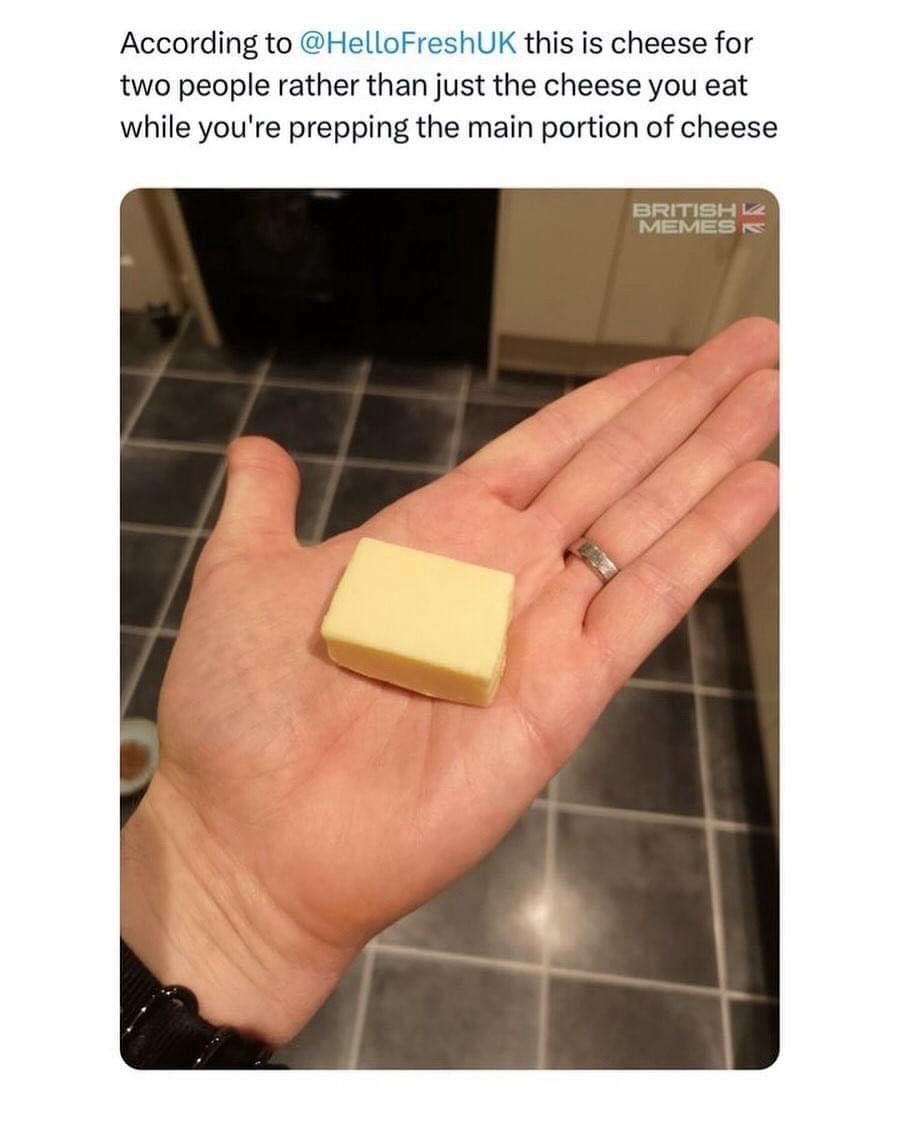 🧀 When HelloFresh says 'just a sprinkle of cheese,' but your heart says 'COVER IT IN CHEESE!' 🤣 

Who can relate? 

At Connage Highland Dairy, we believe in VERY generous portions sizes because life's too short for skimpy cheese servings! 

#saycheese #CheeseLover #morecheese