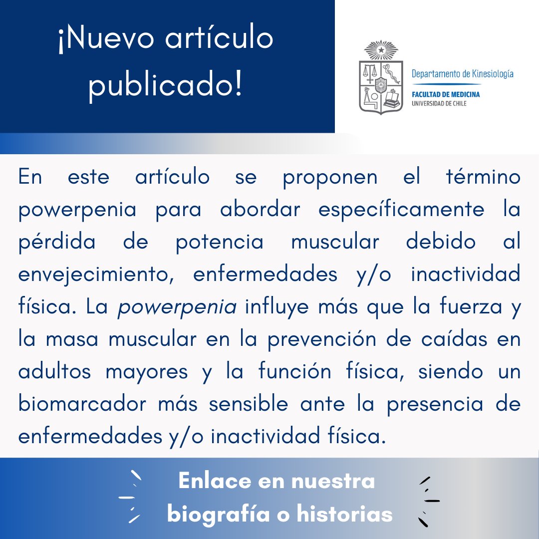 Amigas y amigos! 🚨 Les compartimos un nuevo artículo: Powerpenia Should be Considered a Biomarker of Healthy Aging” publicado en la revista “Sports Medicine - Open”.
doi.org/10.1186/s40798…