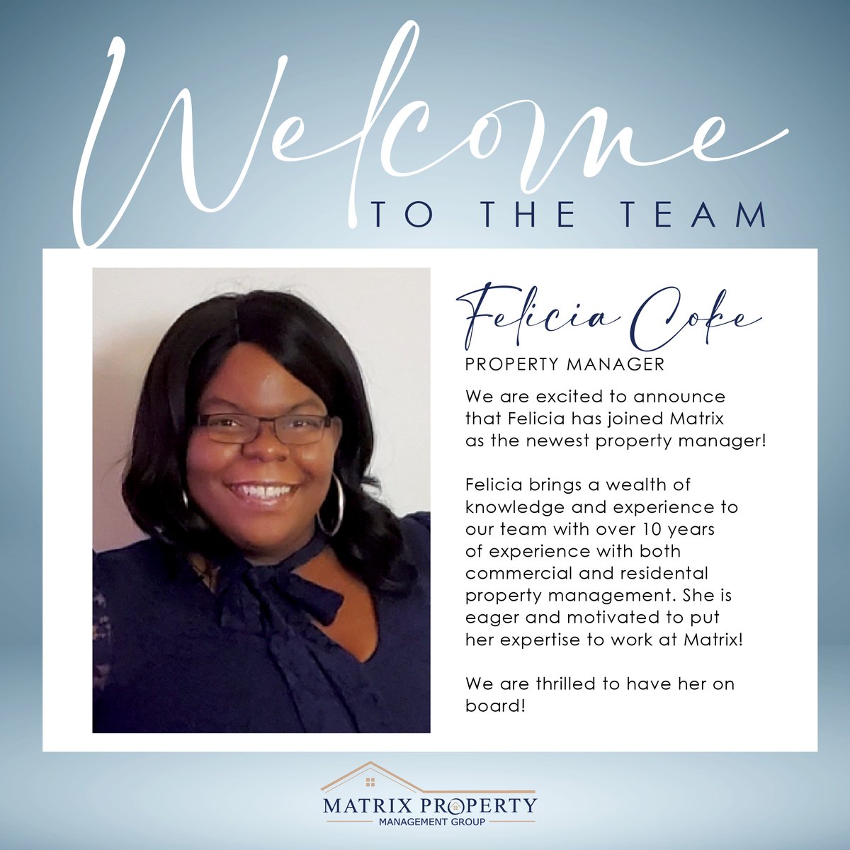 We are so excited to welcome Felicia to our team! Great things are ahead as we continue to grow!

#propertymanager #propertymanagement #communitymanager #communitymanagement #njpropertymanagement #hoa #hoamanagement #homeownersassociation #homeownersassociationsupport #welcome