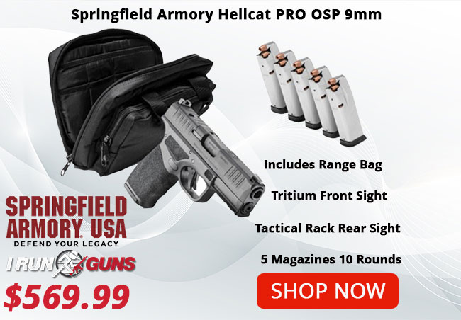 Upgrade your firepower with the Springfield Hellcat Pro! 💥 Get precision with Tritium Front Sight & Tactical Rack Rear Sight. Comes with 5 magazines & range bag. Only $569.99 at IRUNGUNS! Don't miss out! 🔥
irunguns.com/search/7063979…
#FirearmFriday #ReadyToRoll #IRUNGUNS