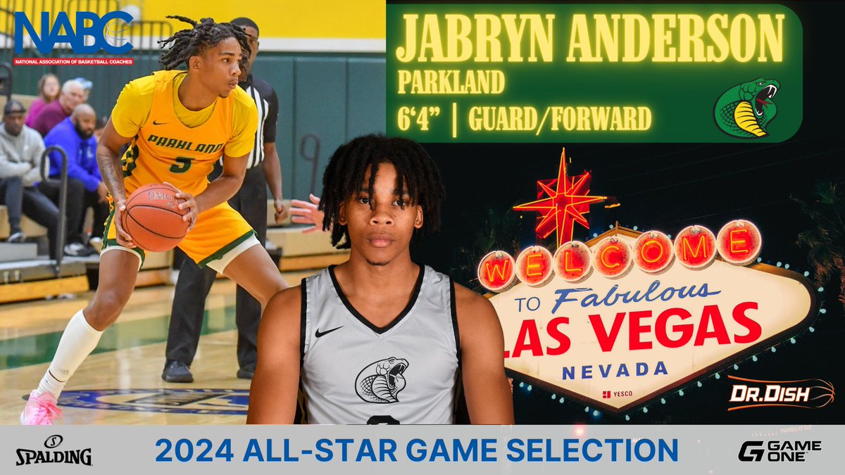 🌟2024 ALL-STAR SELECTION🌟

Jabryn Anderson (<a href="/Jabryn3/">Jabryn Anderson</a>) of <a href="/ParklandMBB/">Parkland Cobras MBB</a> has been selected as a 2024 NJCAA Men's Basketball All-Star!

✅First Team All-American (DII)
💫NJCAA Region 24 Player of the Year
🏀14.3 PPG in 2023-24

#NJCAABasketball🏀