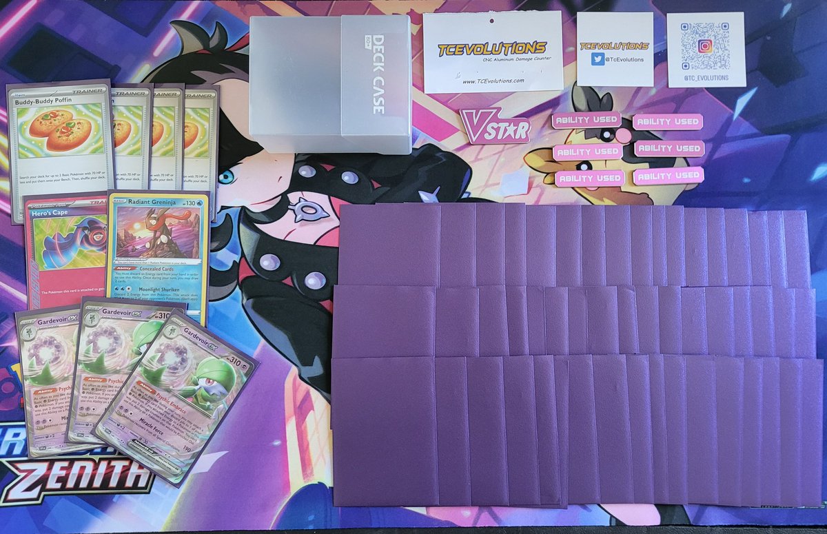 AbrandNewMac's tweet photo. GIVEAWAY TIME!! 🥳

I've teamed up for this one.

We're celebrating the deck of 2023 in channel style. I will be giving away a fully upgraded deck, sleeves, box, and mat. On top of that, you will get your very own set of markers, courtesy of @TcEvolutions

So here's how to enter 

1. Like, Retweet, and Follow BOTH myself and @TcEvolutions
2. Tag someone who would love to make Gardevoir their deck of 2024
Goodluck 😁

Giveaway winner announced May 4th 2024