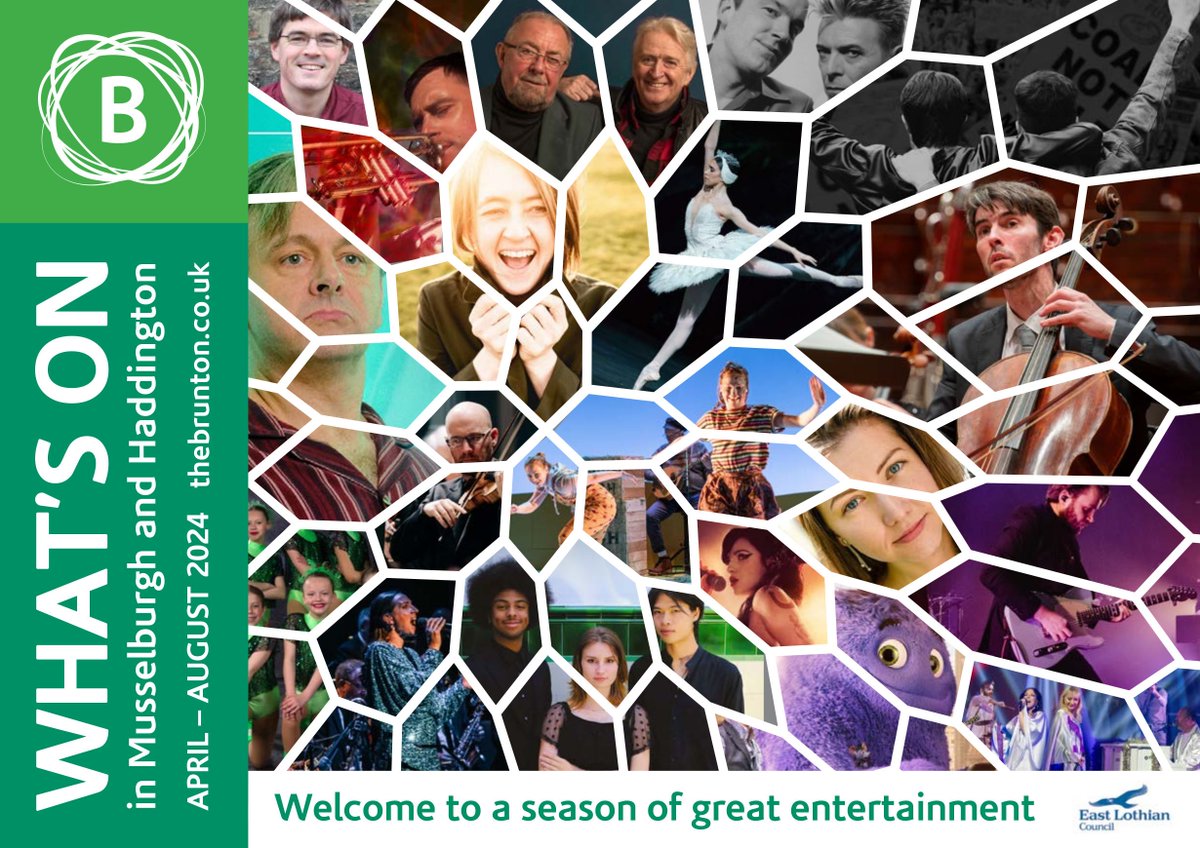 👏Our Apr-Aug What’s On guide is on our website now! A warm welcome awaits you to a season of great entertainment at our venues in #EastLothian 👉 thebrunton.co.uk/media/lkxfvk3z…