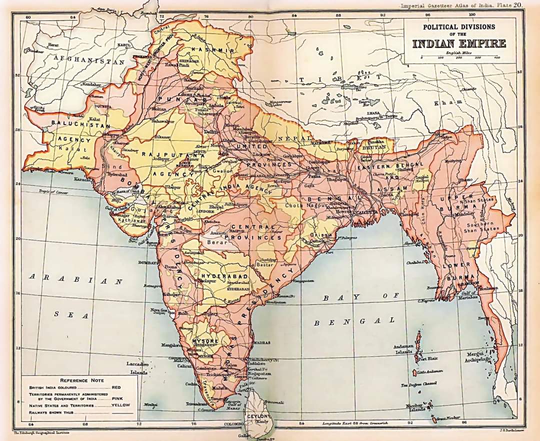 Map of the British Indian Empire 1909- from Imperial Gazetteer of India. #History #BritishIndia #Empirerecords