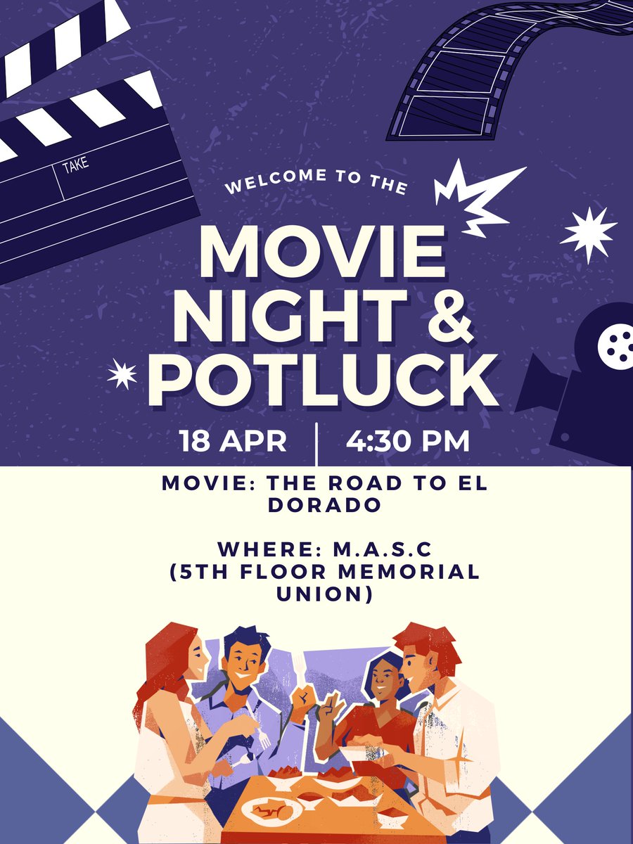 Come over to the MASC for a movie night! Pizza as well as other food and snacks will be provided 🎬