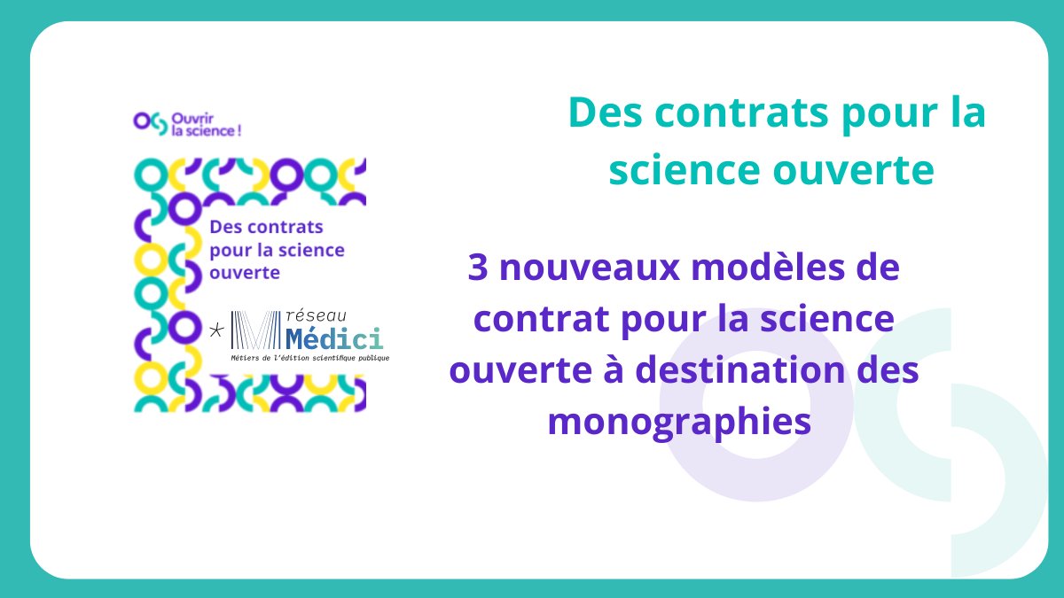 La liste des modèles de contrat conçus pour l’édition scientifique publique s’enrichit : ouvrirlascience.fr/des-contrats-p… #scienceouverte #publicationscientifique #droit @Reseau_medici