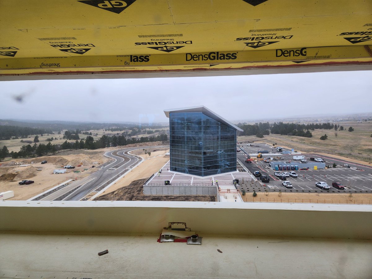 The new Air Force Academy visitors center as seen from the new Polaris Hotel next door. #coloradosprings