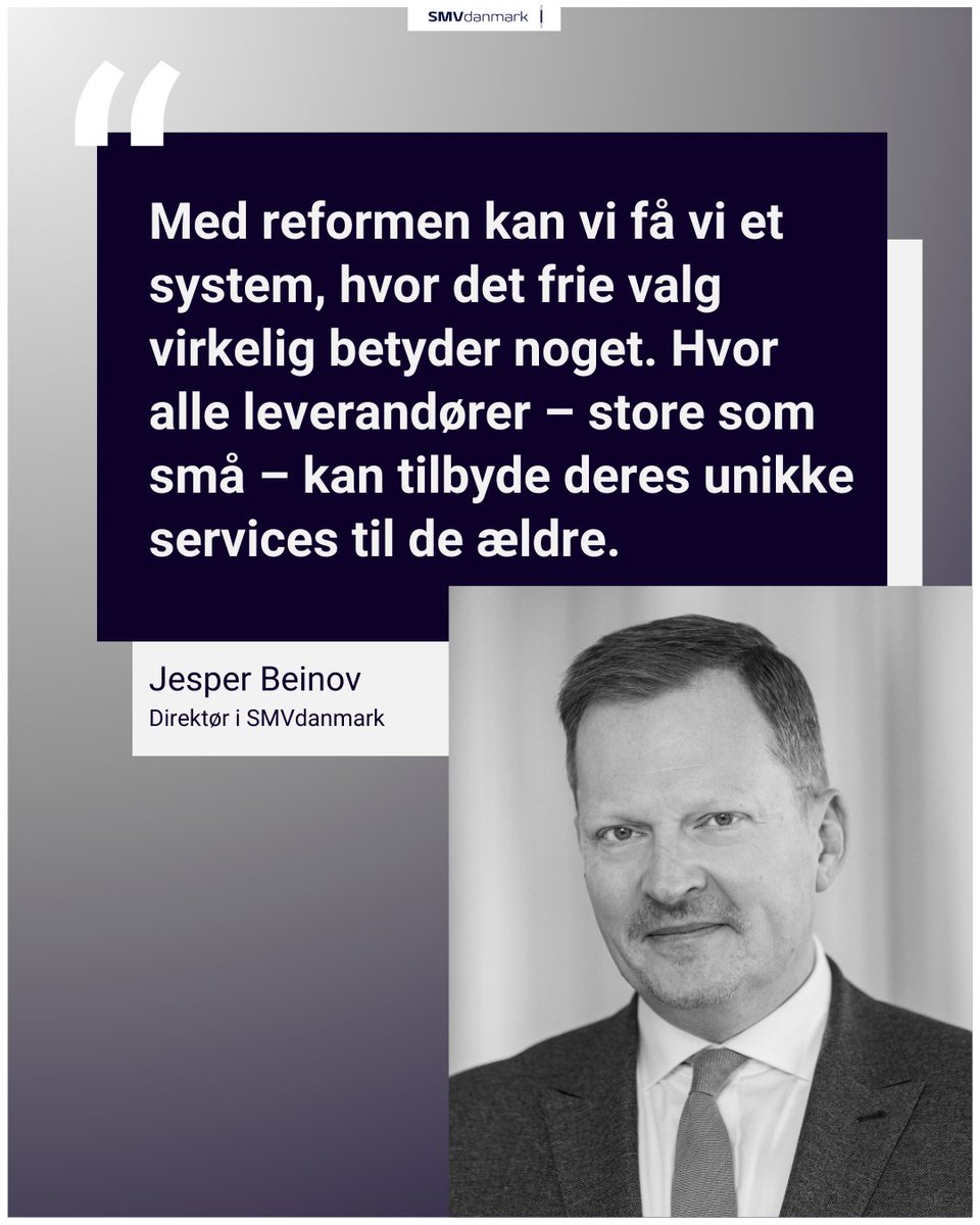 NY ÆLDREREFORM giver bedre ældrepleje, mere fair vilkår for #dkbiz og flere kvindelige iværksættere. Tak @venstredk, @Spolitik, @moderaterne_dk, @radikale, @KonservativeDK, @partietDD, @LiberalAlliance og @SFpolitik. Læs vores reaktion her: via.ritzau.dk/pressemeddelel… #dkpol #smvdk