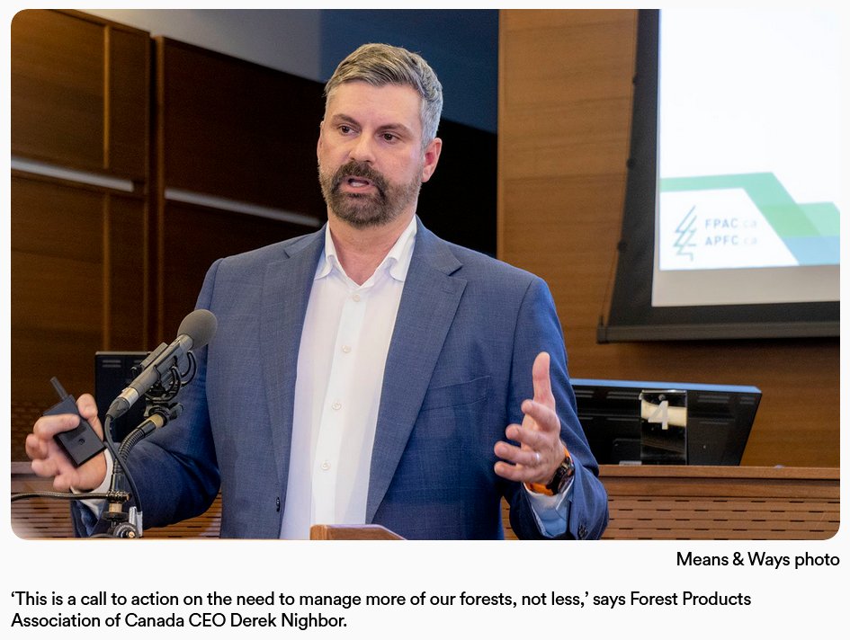 ICYMI: Mounting fire, insect damage means Canada must manage more of its forests, not less, says @FPAC_APFC CEO @DerekNighbor. Canada needs to get more serious about using forest management as a tool to address forest fire risks, he said at the #RecognizingRuralCanada event.…