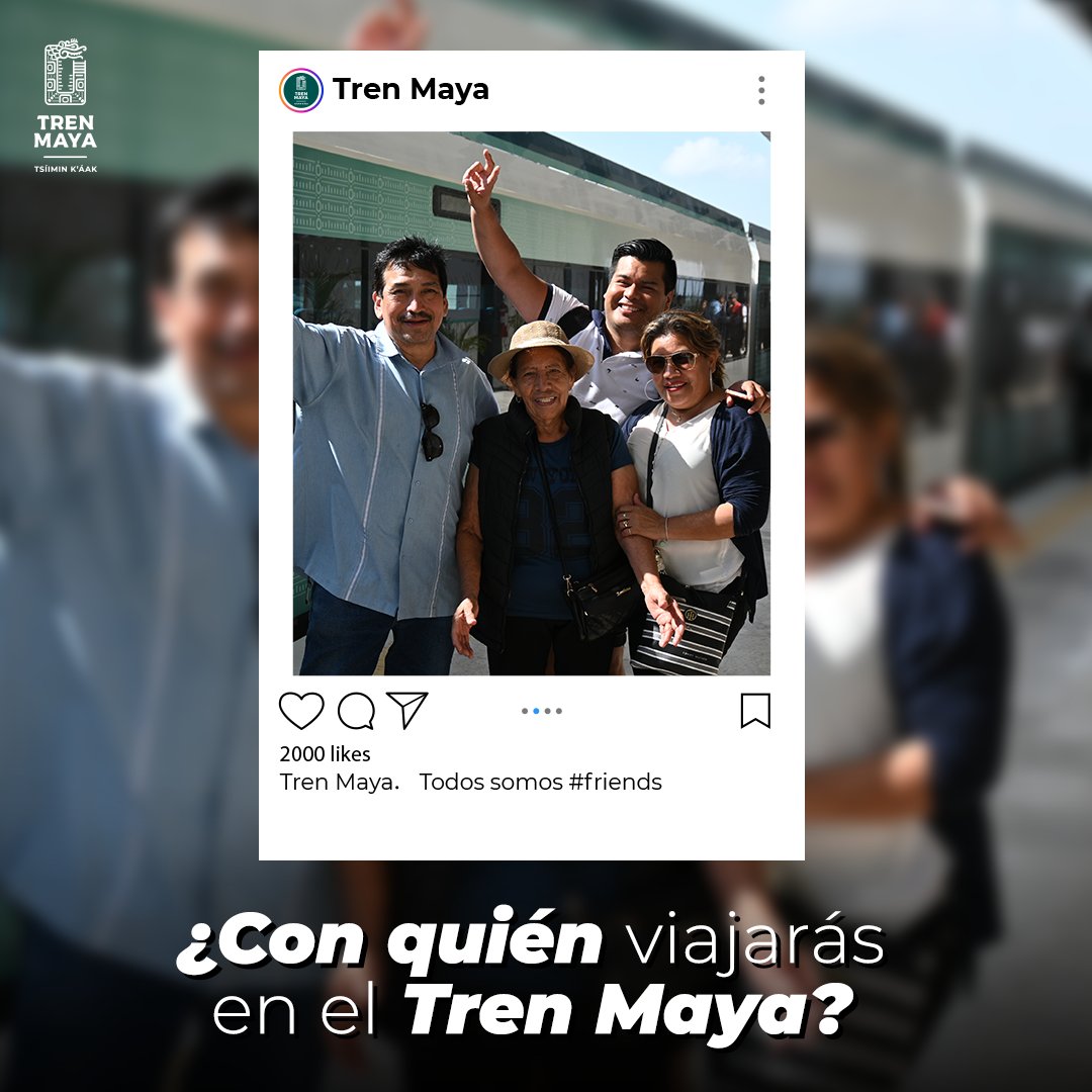 El #TrenMaya te ofrece 24 estaciones en operación distribuidas en 5 estados para recorrer el Sureste de México al lado de tu persona favorita. ¿Ya sabes con quién nos vas a visitar? Cuéntanos en los comentarios.