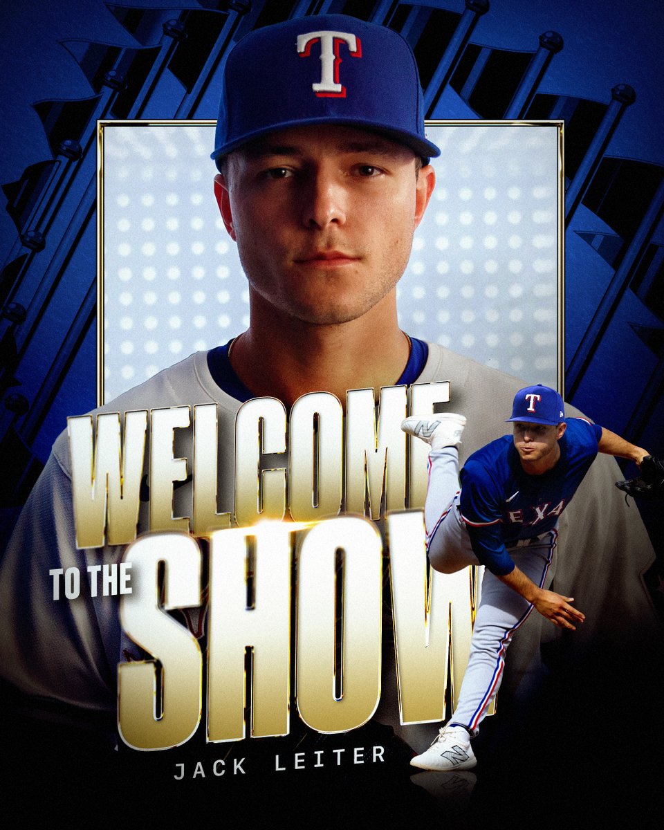 Rangers's tweet photo. Welcome to The Show, @jackleiter22! https://t.co/1o9Wx1jmLH