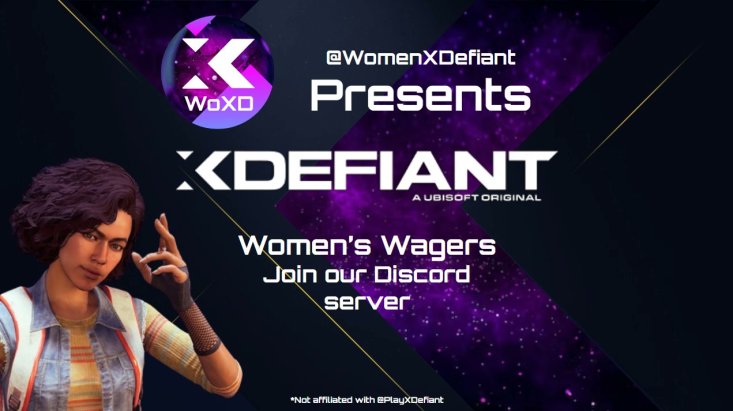 The Women of XDefiant will be hosting Women's Wagers. Proud to be the ONLY comp hub in this scene partnered with @WomenXDefiant 

📅 Running the entire weekend
✅ Compete via the women's Discord
💸 $100+ prize pool
🔗twitch.tv/womenxdefiant?…
#XDefiant #WomenInBusiness #LGBTQ
