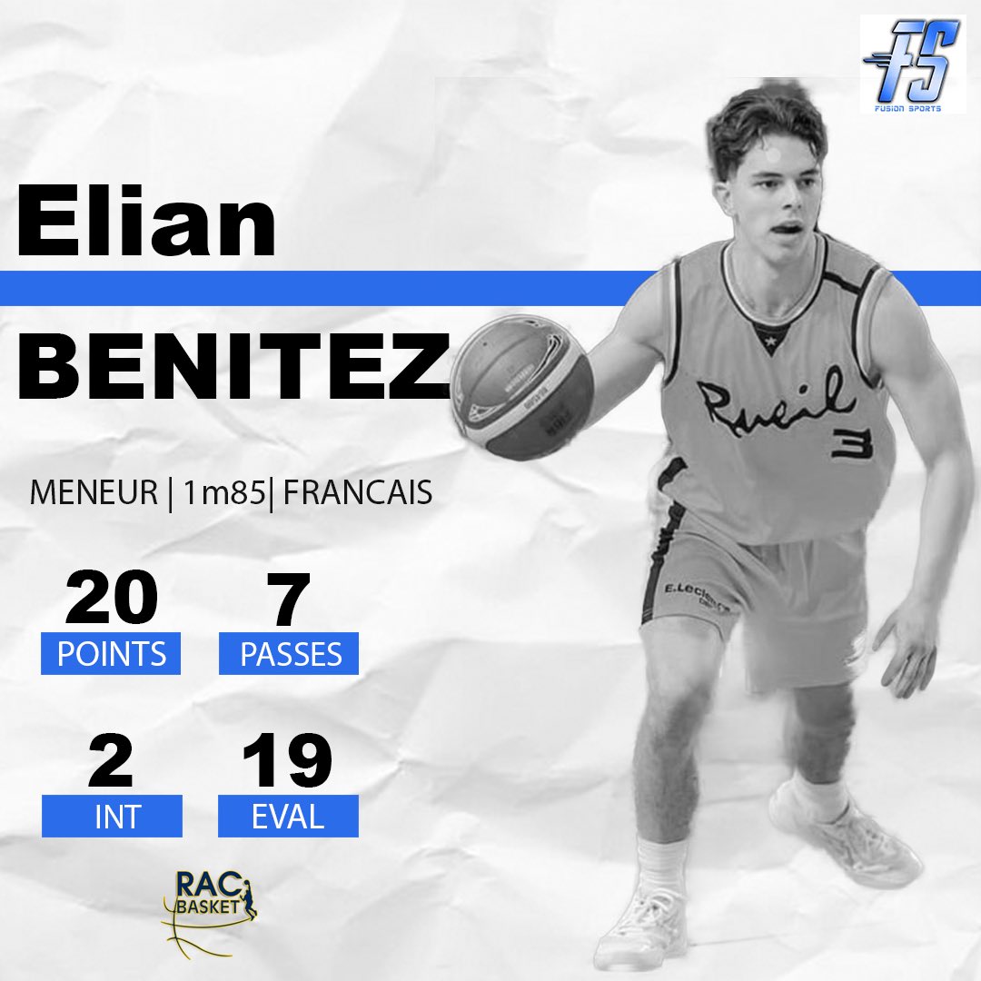 Fusionsports2's tweet photo. 🏀Elian Benitez🏀

 @the_third_eb termine la seconde phase avec une belle PERF !!! Place aux playoffs !!!

#FusionSports #NM1 #FFBB #BasketBall https://t.co/msjhas3D6k