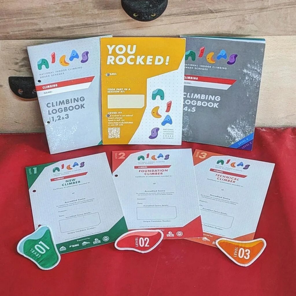 Each NICAS candidate should receive a logbook when they start taking part in NICAS sessions. Logbooks give learners a place to record their climbing-related goals, track their development, and look at their future climbing pathway. Run out? Get in touch!👍