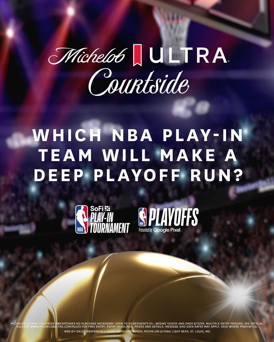 Which team can make a run during the @NBA Playoffs Presented by Google Pixel? #NBAPlayoffs​ Visit michelobultra.com/courtside to learn how you could enter for a chance to win tickets to a 2024 @NBA Playoff game! #ULTRACourtside