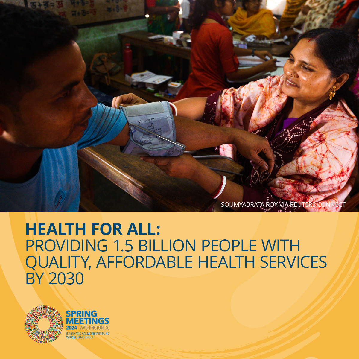 Providing a basic standard of care for people throughout their lives is critical for development. @WorldBank Group announces ambitious plan to support countries in delivering quality, affordable health services to 1.5 billion people by 2030. wrld.bg/69oO50RjgpR #WBGMeetings