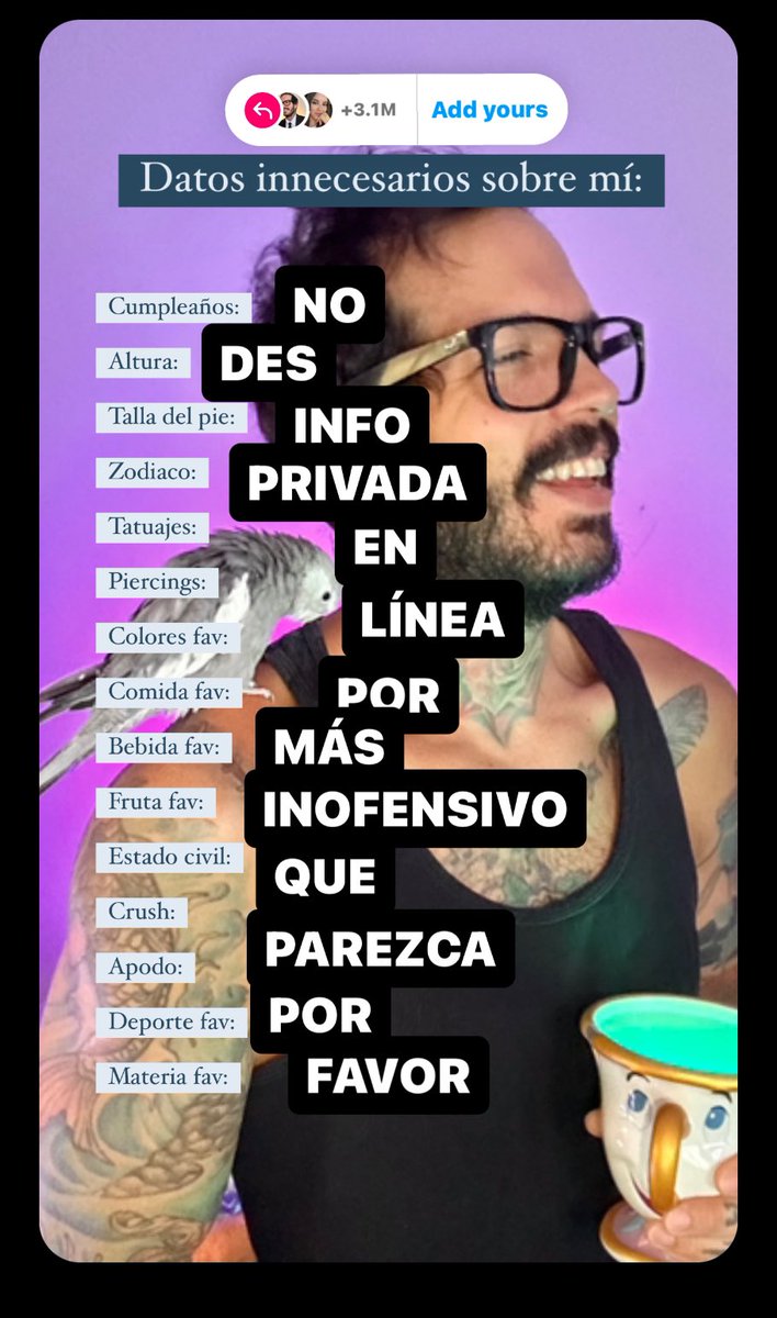 MelanioBar's tweet photo. Datos innecesarios sobre mi: https://t.co/qiLP7uVlJF
