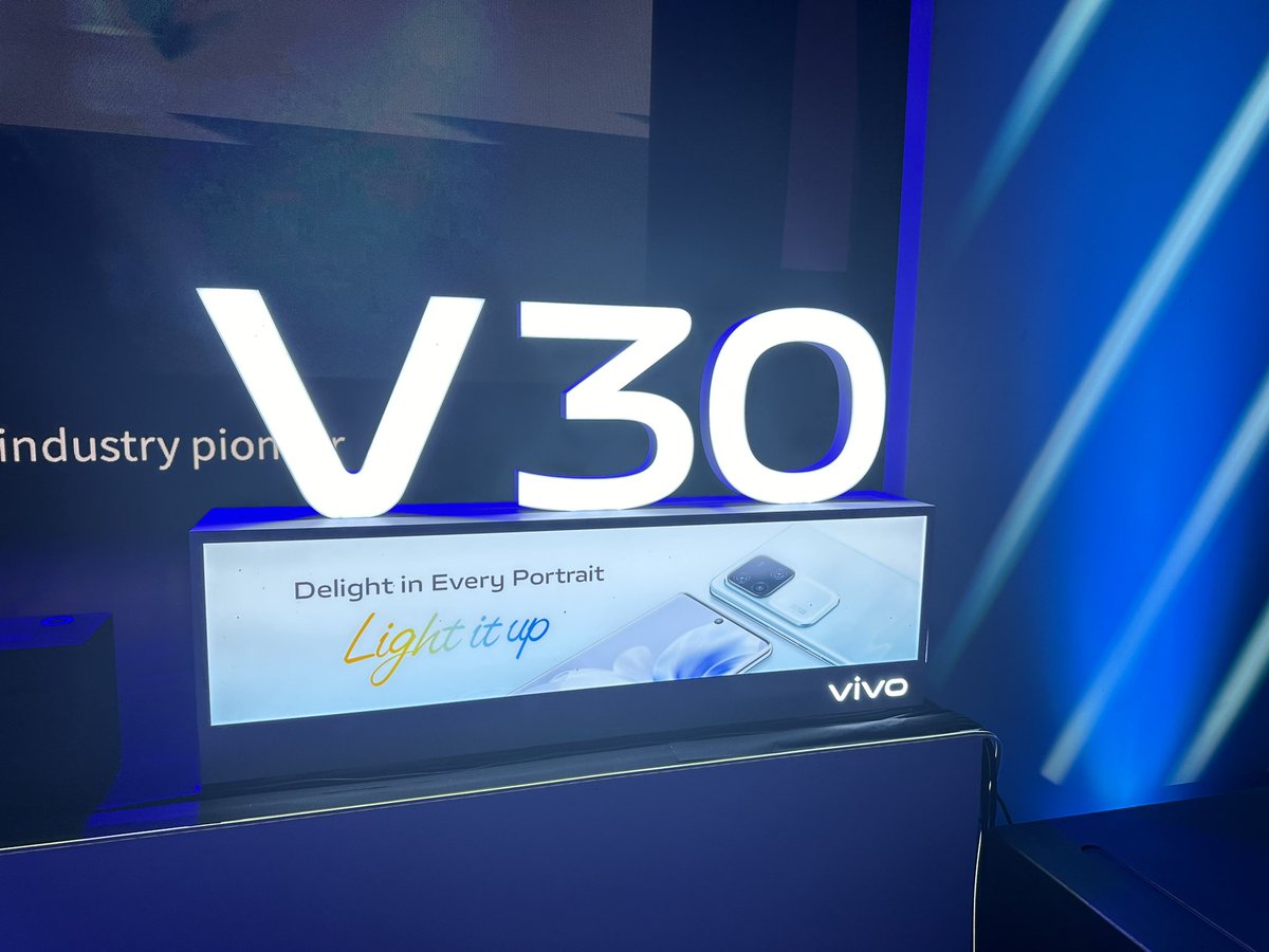 Coming to you live from the vivo V30 5G launch! The excitement is building up! Stay tuned for updates as we reveal the next generation of tech innovation. Get ready to #LightItUp with us! 📱✨ #DelightinEveryPortrait #V30Series5G