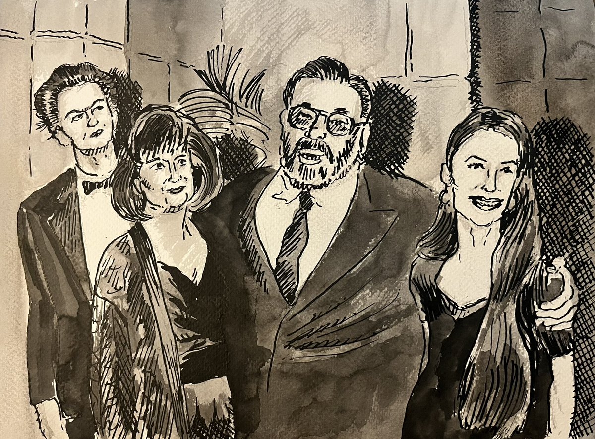 Eleanor Coppola (second from left), Who Chronicled Her Family’s Filmmaking #obitpix #eleanorcoppola #francisfordcoppola #sofiacoppola #documentary #filmmaker #artofinstagram #penandink #drawing #illustration #portraitdrawing