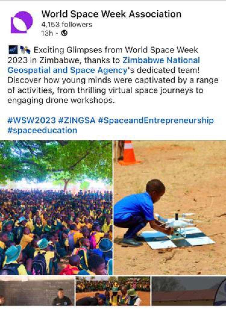 We celebrate our very own, Engineer @TKuhamba who has received recognition for his work from the @WorldSpaceWeek Association