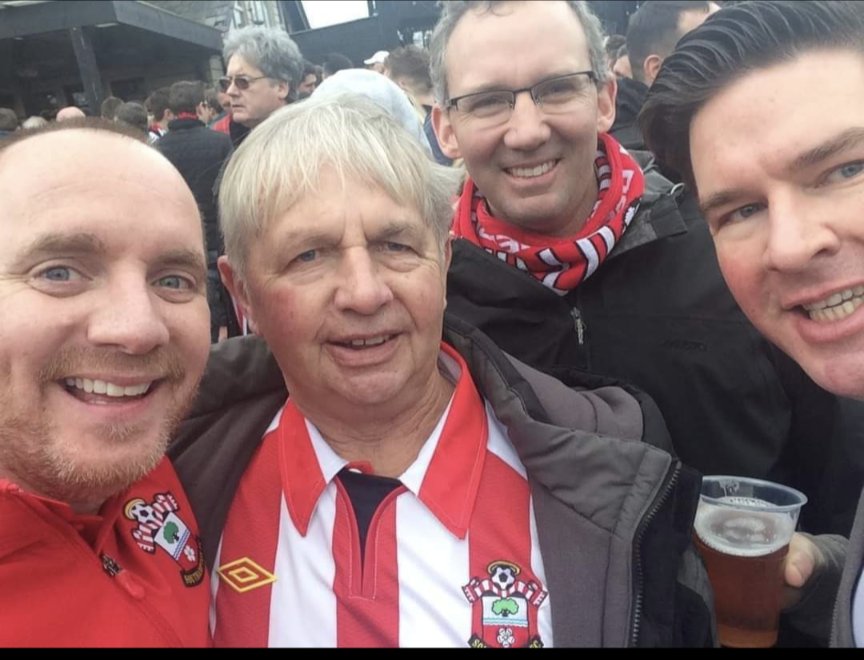 Mortgage_Stu's tweet photo. Yesterday we lost my Dad aged 81.

He'd get outside The Dell from 10.30 in the morning just so we could get in and I could get down the front.

#saintsfc fans, if you can on Saturday please give my Dad Bob Gregory applause in the 81st minute - he loved Saints.

@AdamBlackmore https://t.co/2l56r6x1iR