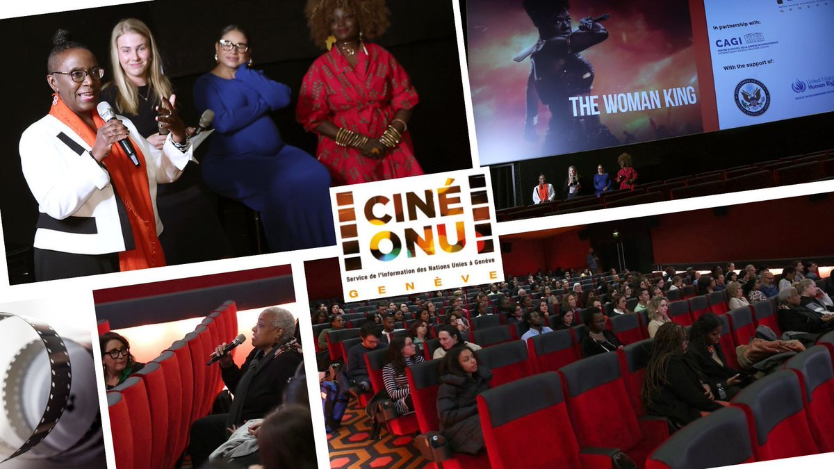 A @CineONU screening of 🎞️ 'The Woman King' took place at @CineramaEmpire in Geneva yesterday. The film was followed by a debate about contributions of women of African descent to society. A big THANKS to the panelists and the audience for their engagement!
