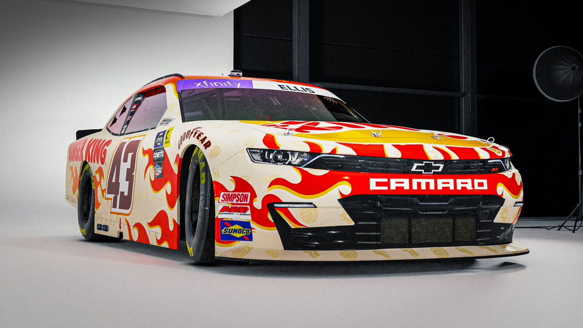 Because who doesn’t love a design with flames? @ryanellisracing @BurgerKing