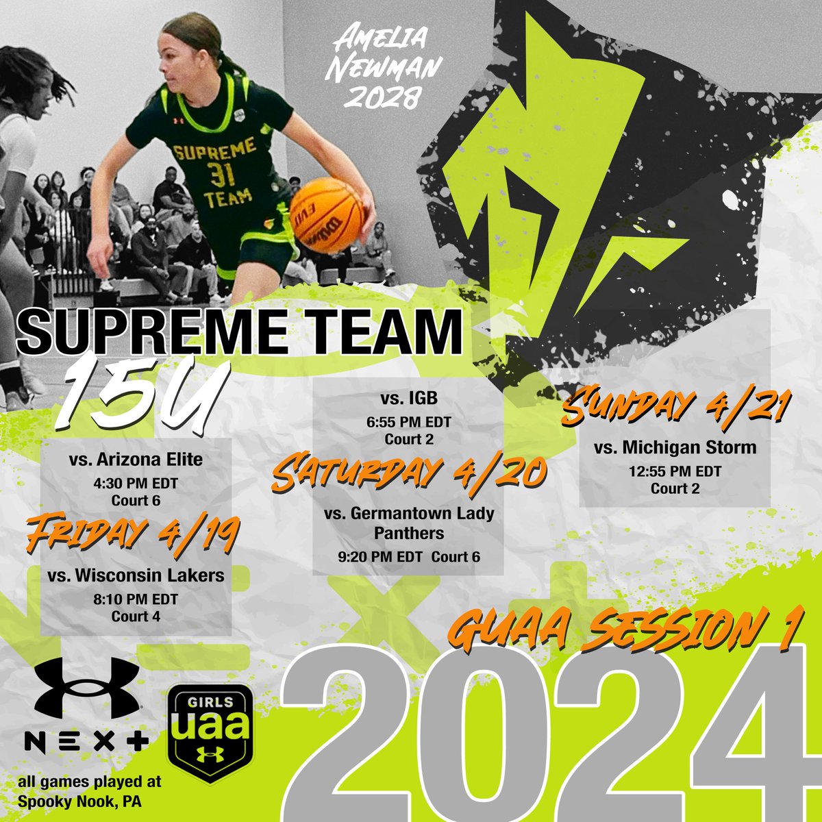 Next Stop ➡️ Spooky Nook for the @UANextGHoops Session #1. Excited to compete this weekend with my teammates! 🔰x🐺 @SupremeTeamGbb x @dougregister5 @FBCMotton