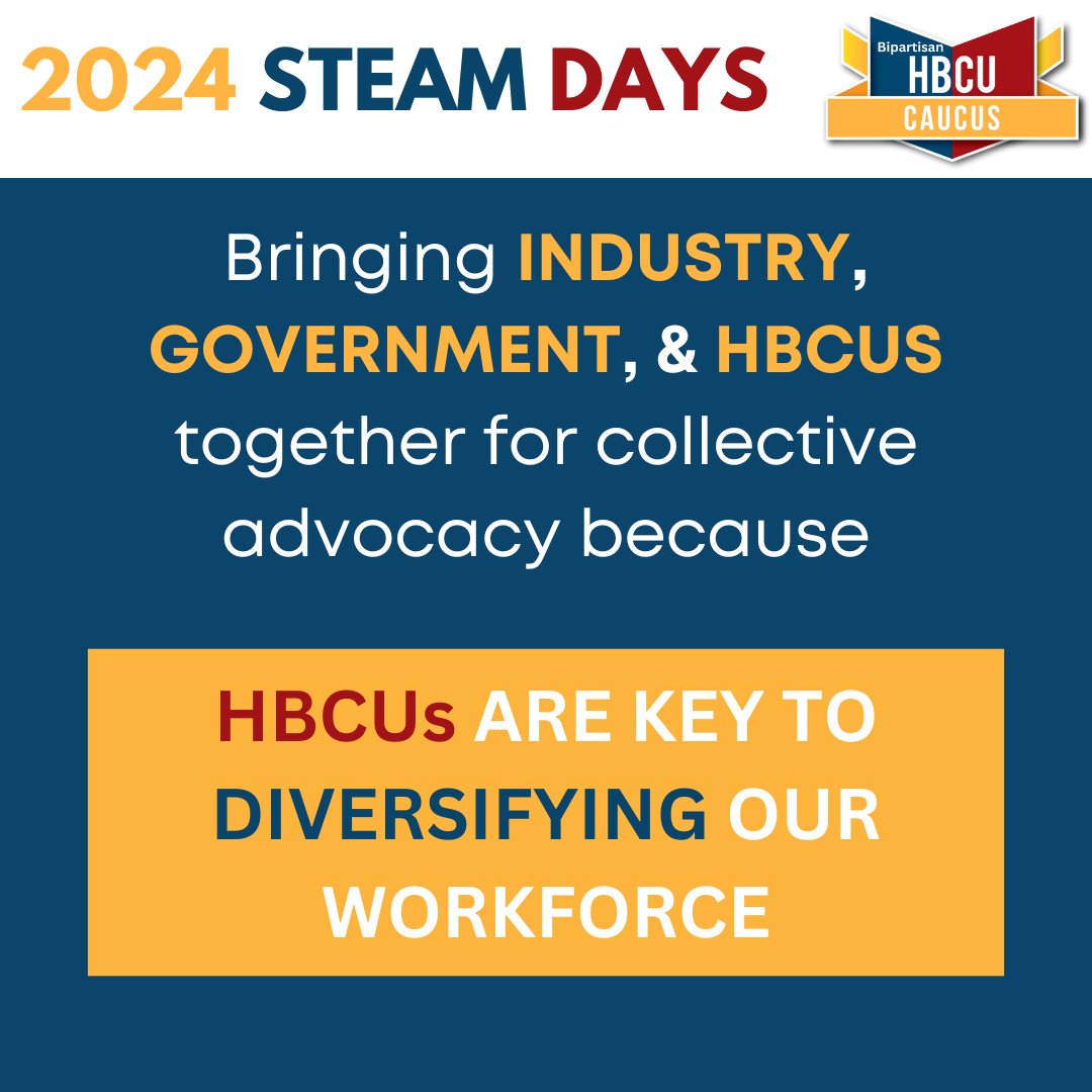 Excited to join the @HBCUCaucus & @RepAdams for the 7th Annual HBCU STEAM Days of Action! Our nation’s HBCUs are pathways of opportunity for millions of students & we must provide federal support so they can continue the progress for current & future generations.