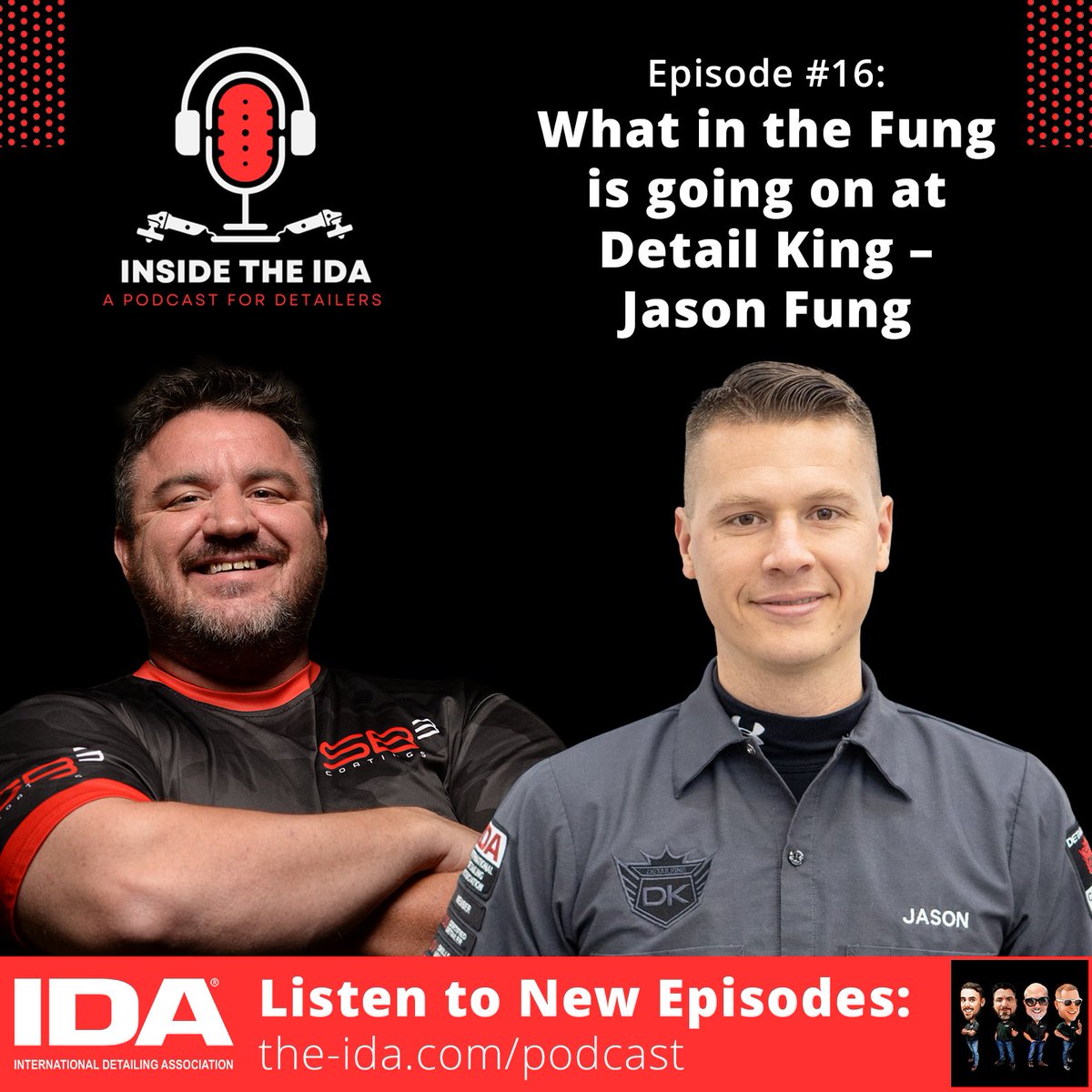Don't miss the new episode of Inside the IDA! Host Barry Theal, CD-SV, RIT, sits down w/ Jason Fung, CD-SV, MC, RIT, President of <a href="/Detail_King/">Detail King</a> out of Pittsburgh, PA. They have been doing professional detail training for 25 years! Check it out: the-ida.com/podcast