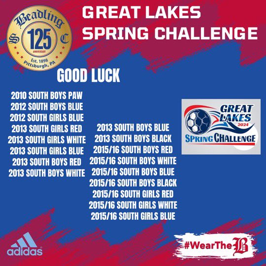 BeadlingSoccer's tweet photo. BIG slate of spring tournament games this weekend for our teams! The groups have been buzzing as the weather starts to get better, time to put some the work to the test versus some new opponents! Safe travels and best of luck to all! ☀️ ⚽️ 

#WearTheB https://t.co/MOr5PQQ4F5