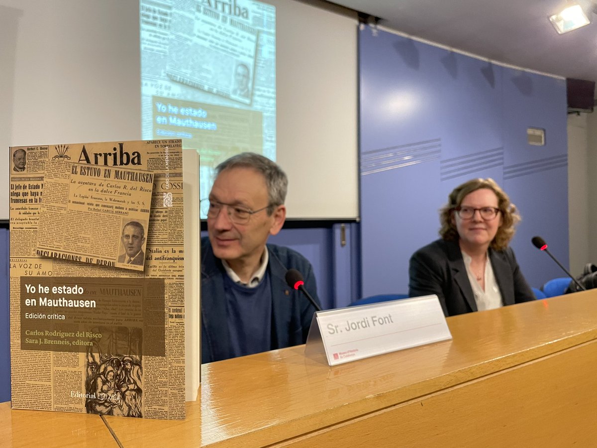 📚Presentació del llibre “Yo he estado en Mauthausen por Carlos González del Risco. Edición Crítica de Sara Brenneis” al @mhistoriacat. 🖋️Un retrat sobre el polèmic paper d’Espanya durant la IIGM i l’Holocaust, a través de la història captivadora d’un supervivent.