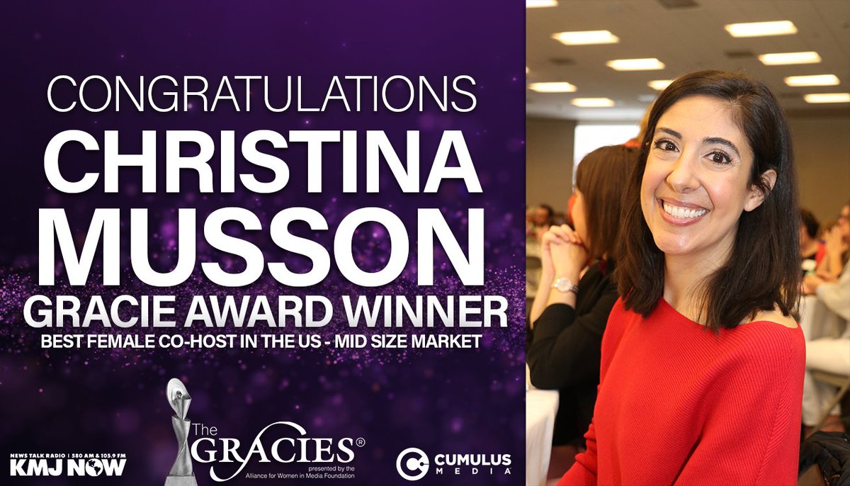 Christina Musson is honored by Fresno City Council as 2x winner of #GracieAward She'recognized by her peers and @CityofFresno for her hosting @BroeskeMusson with co-host John Broeske. Today is proclaimed Christina Musson Day in @CityofFresno
@ChristinaKMJ @KMJNOW @CumulusMedia