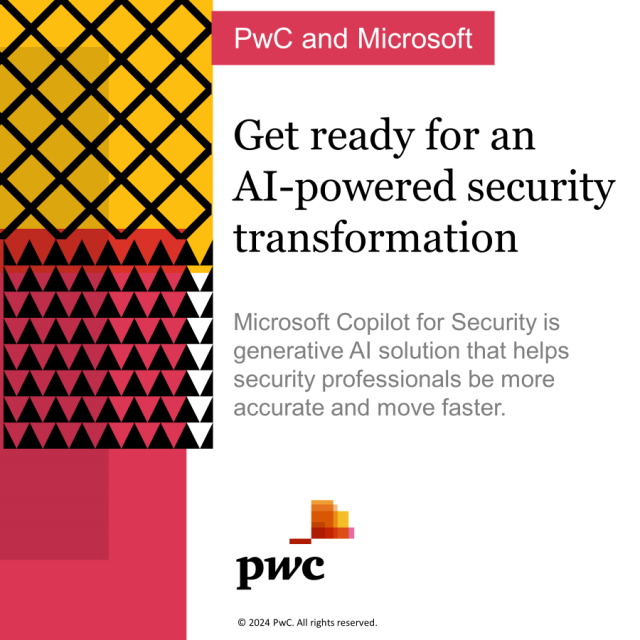 Microsoft Copilot for Security is a force multiplier for the entire Microsoft Security portfolio, which integrates more than 50 categories within six product families to form one end-to-end Microsoft Security solution. Learn how PwC and Copilot for... pwc.to/4b0D4Zy