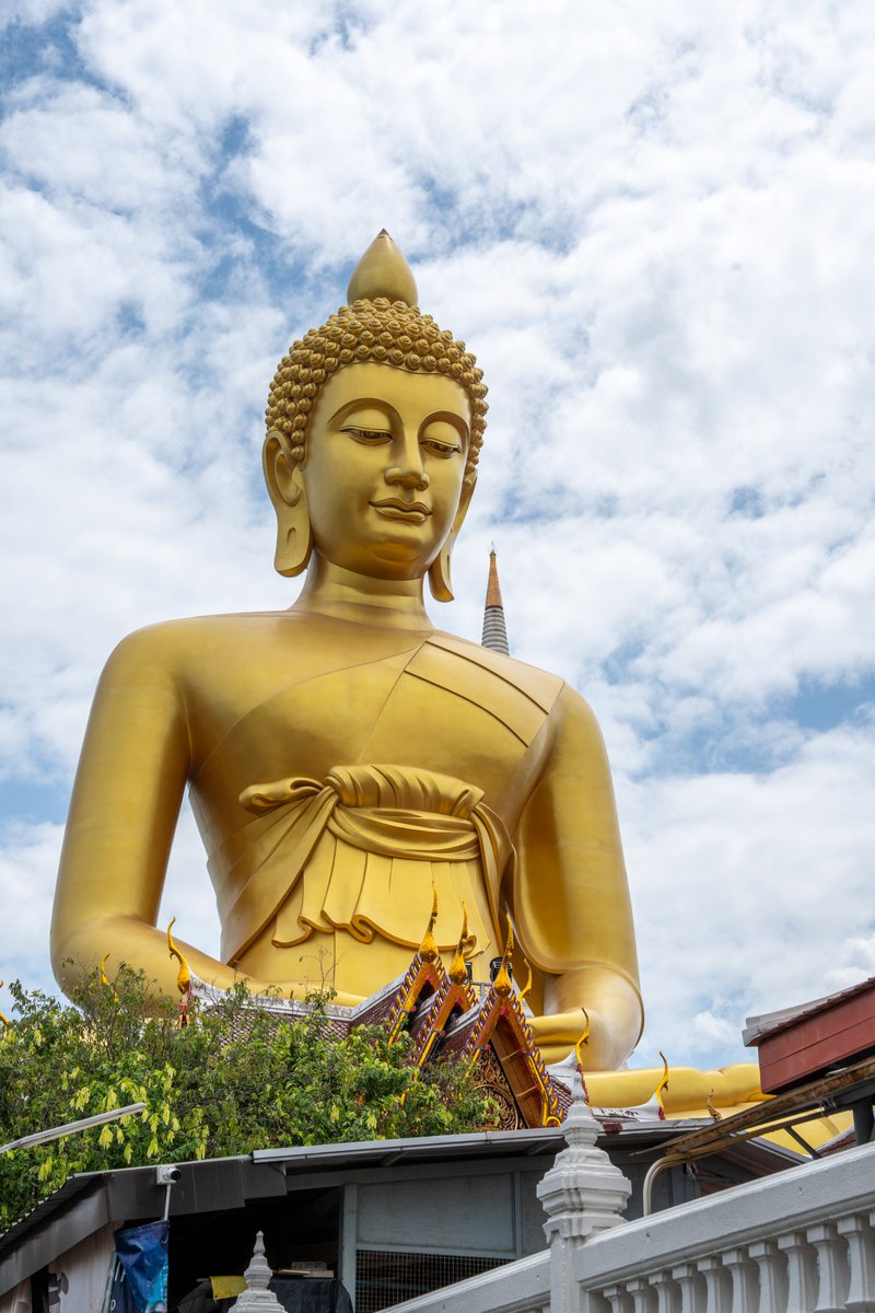thailand-becausewecan.picfair.com/pics/017868520… The Big Buddha of the Thai Temple Wat Paknam Bhasicharoen in Bangkok Thailand Asia Stock Photo Self Promotion #thailand #thai #amazingthailand #bangkok #photo #photography #photographylovers #photographyisart #travelphotography #travel #urbanphotography