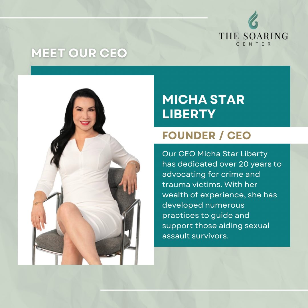 SoaringCenter's tweet photo. Whether it's through consultations, trainings, or mentoring, Micha is committed to making a difference. Join us in celebrating her impactful work! #CEOspotlight #Advocate #SupportSurvivors #TheSoaringCenter #TraumaInformedPractice https://t.co/Pn8tUapxXT