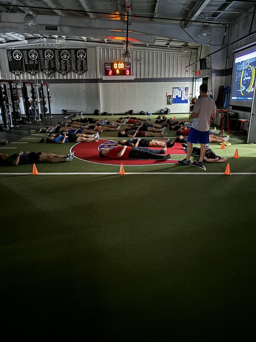 @BixbyStrength taking advantage of a recovery day to let our athletes unplug and work RPR recovery methods.