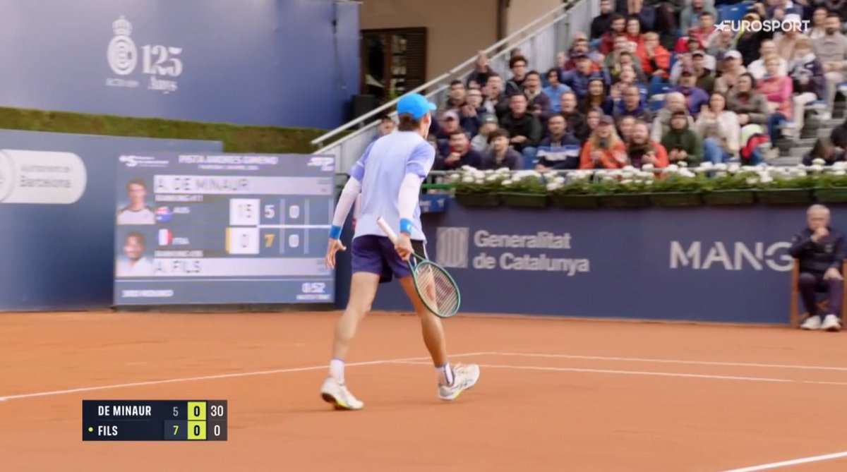 Alex De Minaur qui lâche des gros 'COME ON' bien rageux en direction des supporteurs d'Arthur Fils, un peu trop chauds à son goût. C'est bon ça ! 🌶️