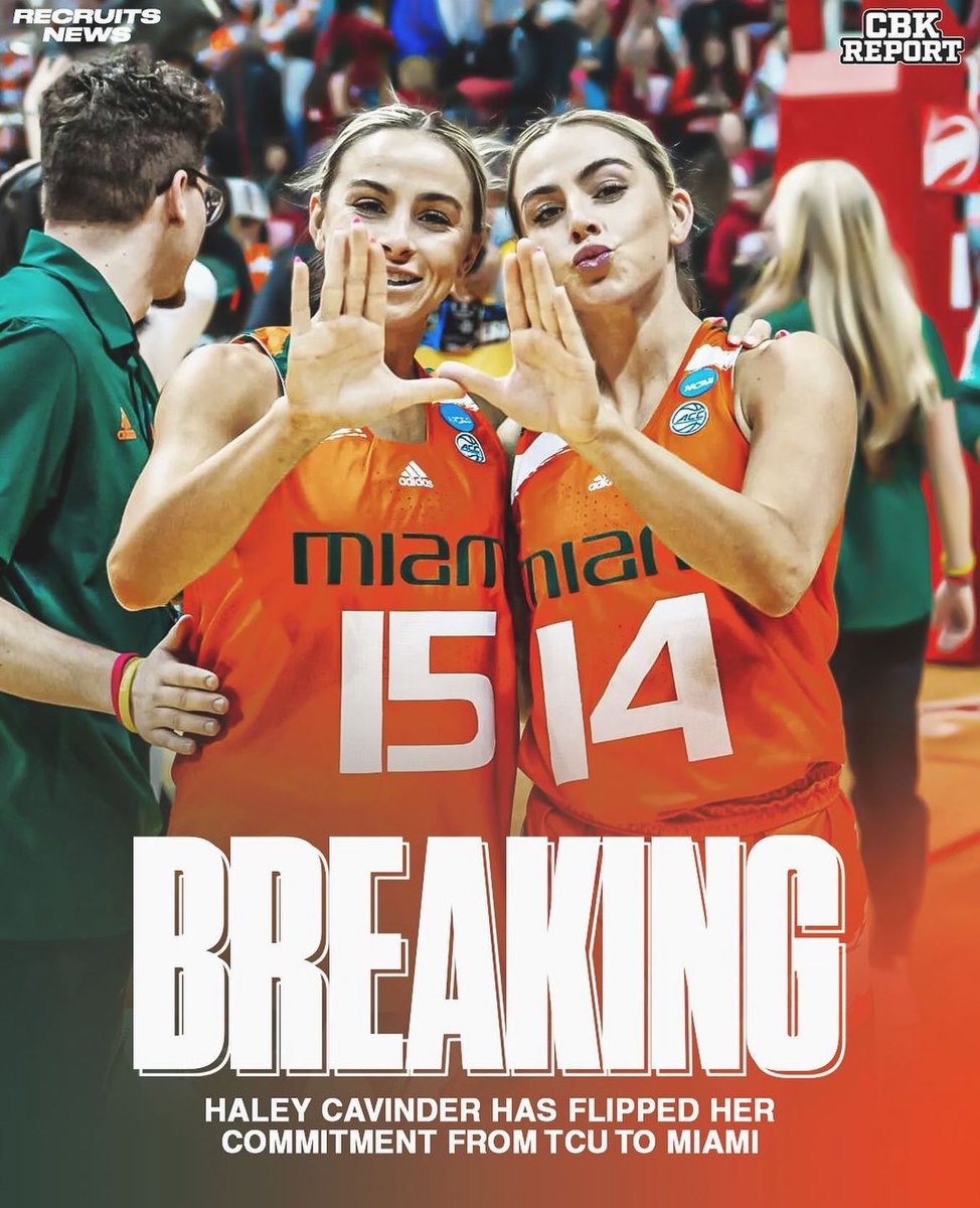 CBKReport's tweet photo. The Cavinder twins will be back in Miami next year! https://t.co/cXkTQnUYbB