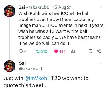 @EscapeDMatrix__ @Shebas_10dulkar Captain Kohli for you 🤣🤣🤣✌️