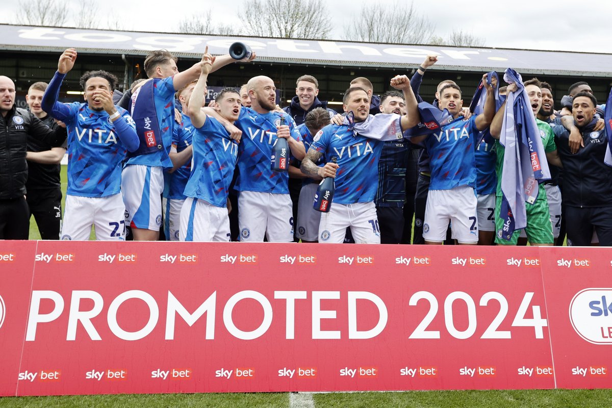 The Champions are coming home this Saturday 🏡 After the game, the players will be presented with the League Two trophy before doing a lap of honour around Edgeley Park, to thank you all for your support this season. To make this possible, we're asking fans to please remain