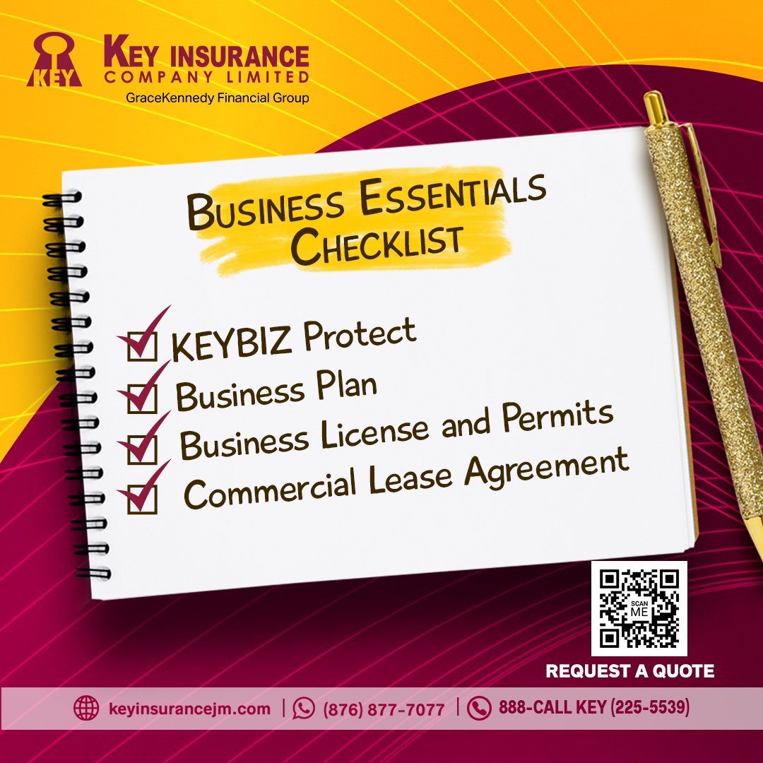 imwithkey's tweet image. Turn di KEY and let's help you tick the boxes on our business checklist. Add KEYBIZ Protect to your business success story.

🎯Visit our website: (Link in bio)

#KeyInsurance #ThePeoplesInsurer for Economical Insurance Solutions

#TurndiKEY #businessinsurance #businessinjamiaca