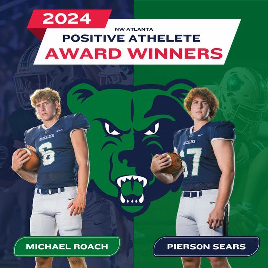 Congratulations to @pierson_sears and @michaelroach27 for being named regional winners for the Positive Athlete Award! @Prin_Santoro