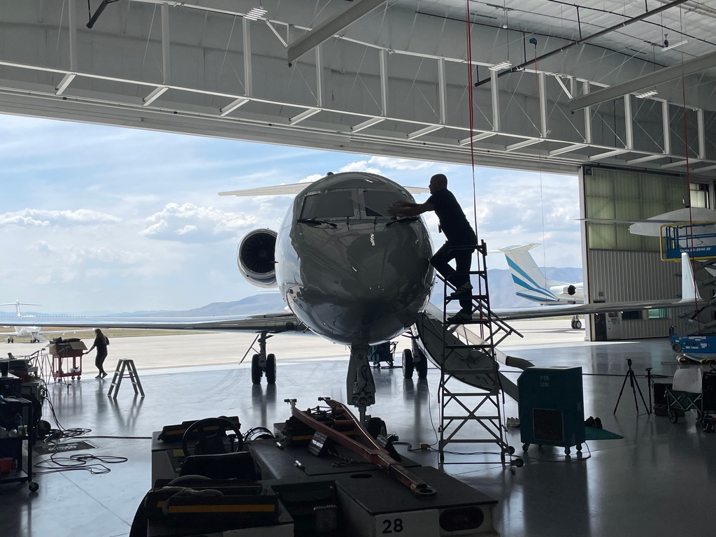 Behind the camera, there's a flurry of activity: lights being adjusted, props being placed, and the Gulfstream being prepped to perfection. 

#AircraftPhotography #REMediaPhotos #AviationPhotographer #BehindTheScenes  #InteriorInsights #BTSBeauty #AeroMedia #aircraftphotog