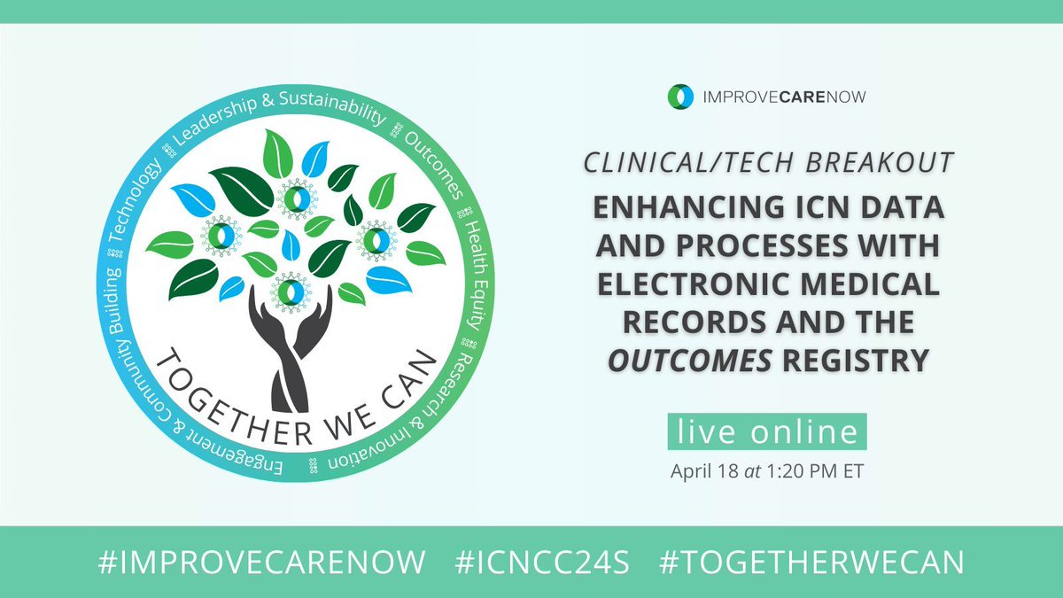 Community Proposed Breakouts are when we #AllTeach #AllLearn about topics of interest to our #pIBD community 💚💙 Share your observations + 🗝️ takeaways #ICNCC24S #TogetherWeCan #ImproveCareNow #Clinical #Data #Technology #Psychosocial #IBD #Transition #SupportGroup