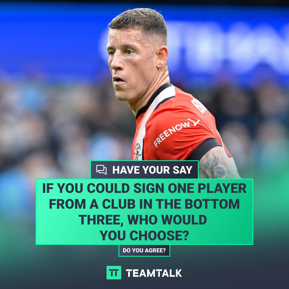 If you could sign one player from a club in the bottom three, who would you choose? 🤔 We'll start: Ross Barkley at Luton Town #LTFC